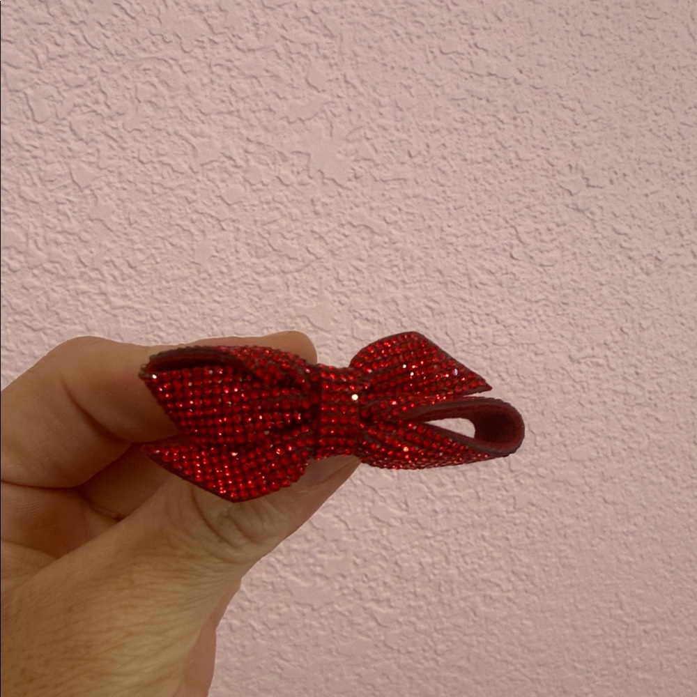 Sparkling Red Bow ring